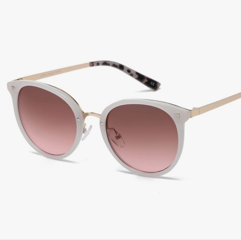 White Gold Frame Polarized Sunglasses